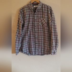 MBX men's button down flannel shirt size L